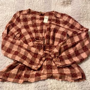 Pilcro Smocked waist blouse from Anthropologie